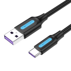 Kabel USB 2.0 A do USB-C 5A Vention CORBF 1m Czarny PVC