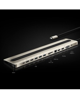 ATEN UH3237-AT stacja dokująca Przewodowa USB 3.2 Gen 1 (3.1 Gen 1) Type-C Czarny, Szary
