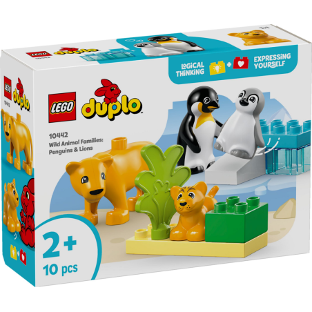 LEGO 10442 DUPLO - Rodziny dzikich zwierząt: pingwiny i lwy