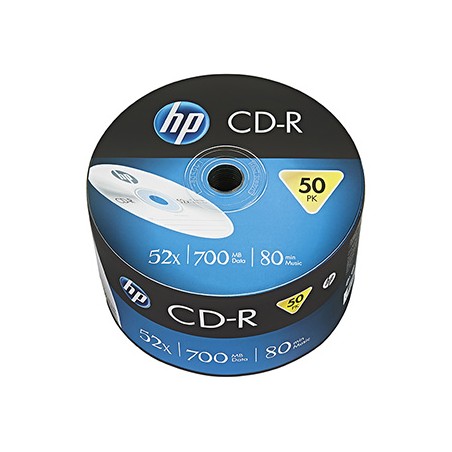HP CD-R, CRE00070-3, 69300, 50-pack, 700MB, 52x, 80min., 12cm, bez możliwości nadruku, bulk, do archiwizacji danych