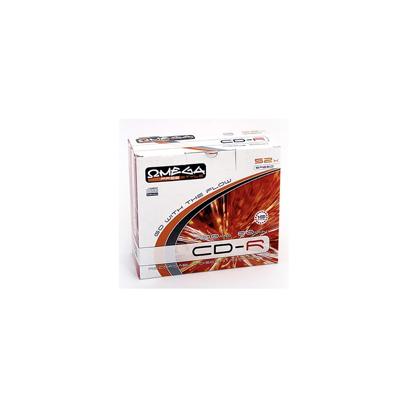 OMEGA CD-R, OFS, Omega Free Style, 10-pack, 700MB, 52x, slim box, do archiwizacji danych