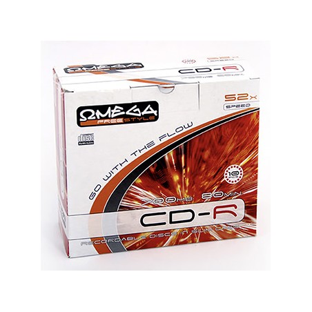OMEGA CD-R, OFS, Omega Free Style, 10-pack, 700MB, 52x, slim box, do archiwizacji danych