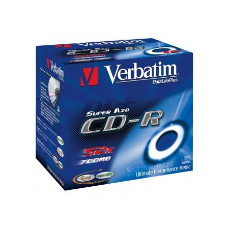 Verbatim CD-R, 43326, DataLife PLUS, 1-pack, 700MB, 52x, 80min., Crystal, jewel box, Cena za 1 szt