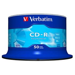 Verbatim CD-R, 43351, Extra Protection, 50-pack, 700MB, 52x, 80min., 12cm, bez możliwości nadruku, spindle, do archiwizacji dany