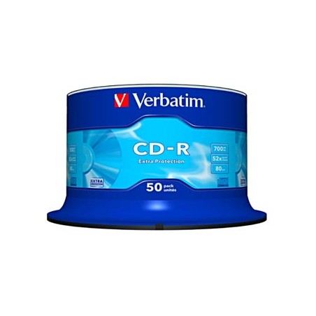 Verbatim CD-R, 43351, Extra Protection, 50-pack, 700MB, 52x, 80min., 12cm, bez możliwości nadruku, spindle, do archiwizacji dany