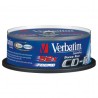 Verbatim CD-R, 43352, AZO Crystal, 25-pack, 700MB, 52x, 80min., 12cm, bez możliwości nadruku, cake box, do archiwizacji danych