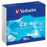 Verbatim CD-R, 43415, Extra Protection, 10-pack, 700MB, 52x, 80min., 12cm, bez możliwości nadruku, slim box, PROMO, do archiwiza