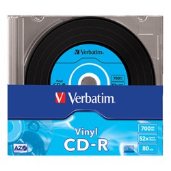 Verbatim CD-R, 43426, 10-pack, 700MB, 52x, 80min., Winyl, slim box