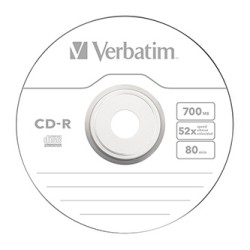 Verbatim CD-R, 43725, Extra Protection, 10-pack, 700MB, 52x, 80min., 12cm, bez możliwości nadruku, wrap, do archiwizacji danych