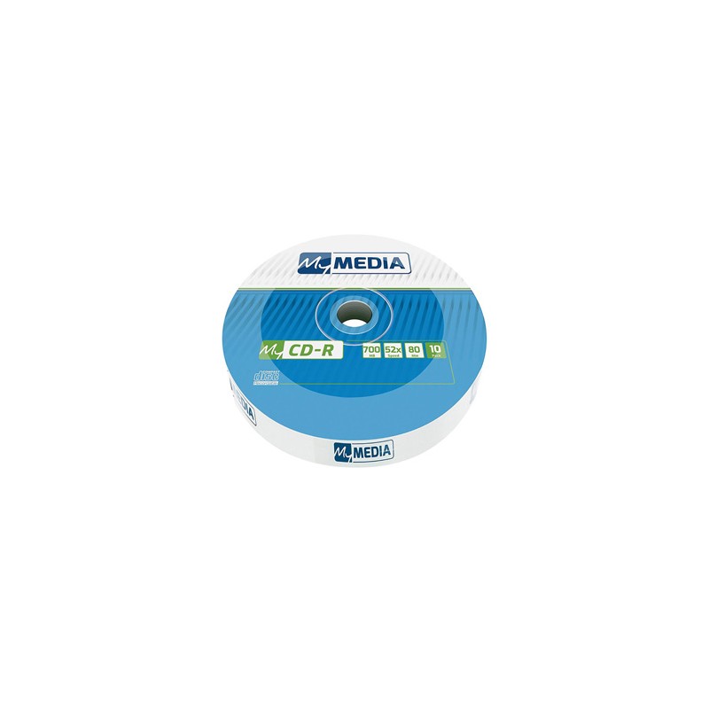 MyMedia CD-R, 69204, 10-pack, 700MB, 52x, 80min., 12cm, bez możliwości nadruku, wrap, Standard, do archiwizacji danych