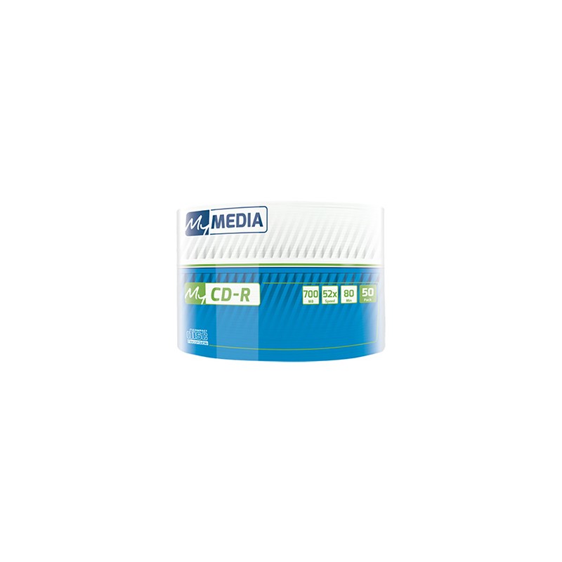 MyMedia CD-R, 69206, 50-pack, 700MB, 52x, 80min., 12cm, printable, Standard, wide printable