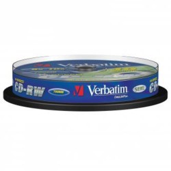 Verbatim CD-RW, 43480, SERL Scratch Resistant, 10-pack, 700MB, 12x, 80min., 12cm, bez możliwości nadruku, cake box, do archiwiza