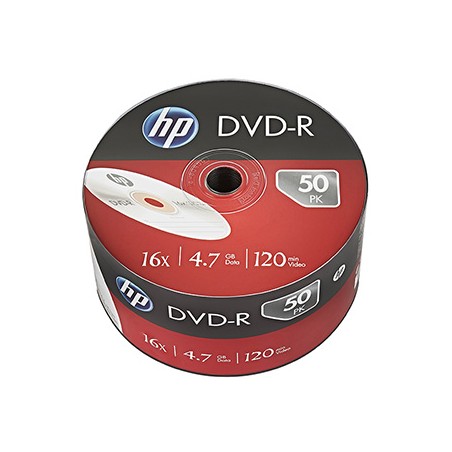 HP DVD-R, DME00070-3, 69303, 4.7GB, 16x, bulk, 50-pack, bez możliwości nadruku, 12cm, do archiwizacji danych
