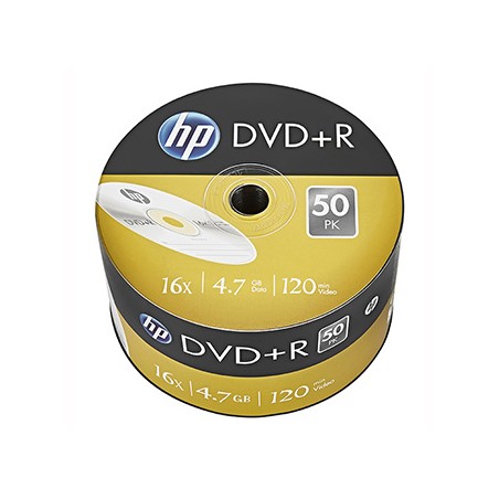 HP DVD+R, DRE00070-3, 69305, 4.7GB, 16x, bulk, 50-pack, bez możliwości nadruku, 12cm, do archiwizacji danych