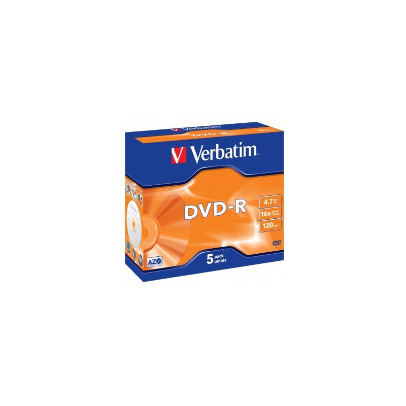 Verbatim DVD-R, DataLife PLUS, 43518, 4.7GB, 16x, jewel box, 1 KUS, Scratch Resistant, 12cm, General, Advanced Azo+, Matte Silve