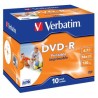 Verbatim DVD-R, Wide Inkjet Printable ID Brand, 43521, 4.7GB, 16x, jewel box, 10-pack, 12cm, do archiwizacji danych