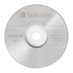 Verbatim DVD-R, Matt Silver, 43729, 4.7GB, 16x, cake box, 10-pack, bez możliwości nadruku, 12cm, do archiwizacji danych