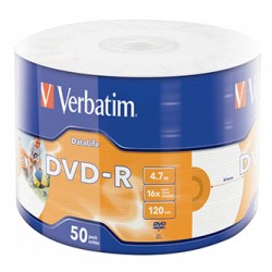 Verbatim DVD-R, Inkjet Printable, 43793, 4.7GB, 16x, wrap, 50-pack, printable, do archiwizacji danych