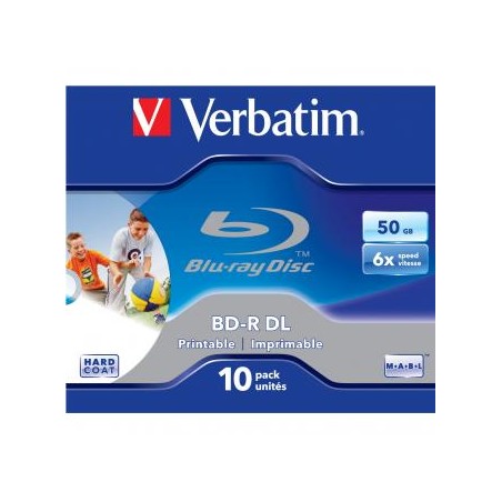 Verbatim BD-R, Dual Layer Printable, 50GB, jewel box, 43735, 6x, cena za 1 sztukę