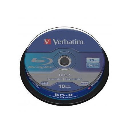 Verbatim BD-R, Single Layer 25GB, cake box, 43742, 6x, 10-pack, do archiwizacji danych