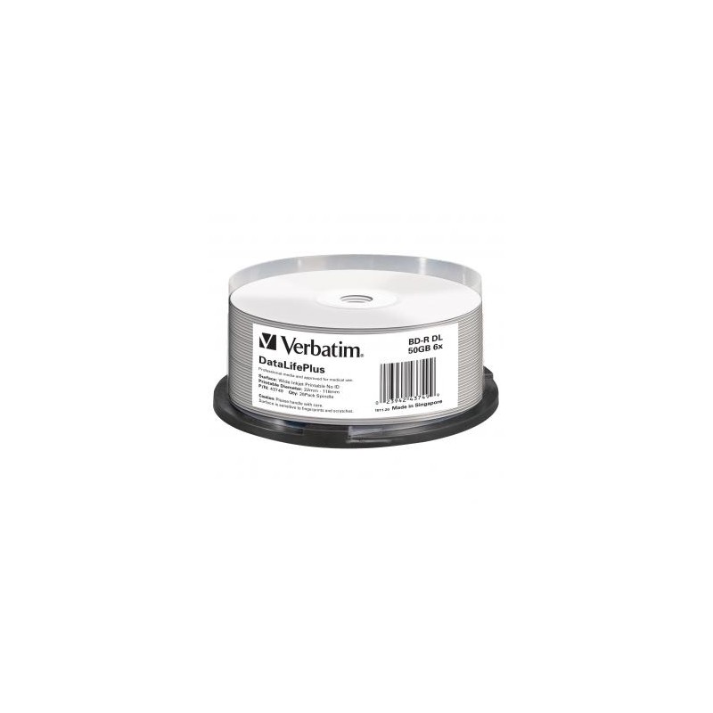 Verbatim BD-R, 50GB, spindle, 43749, 6x, 25-pack, do archiwizacji danych