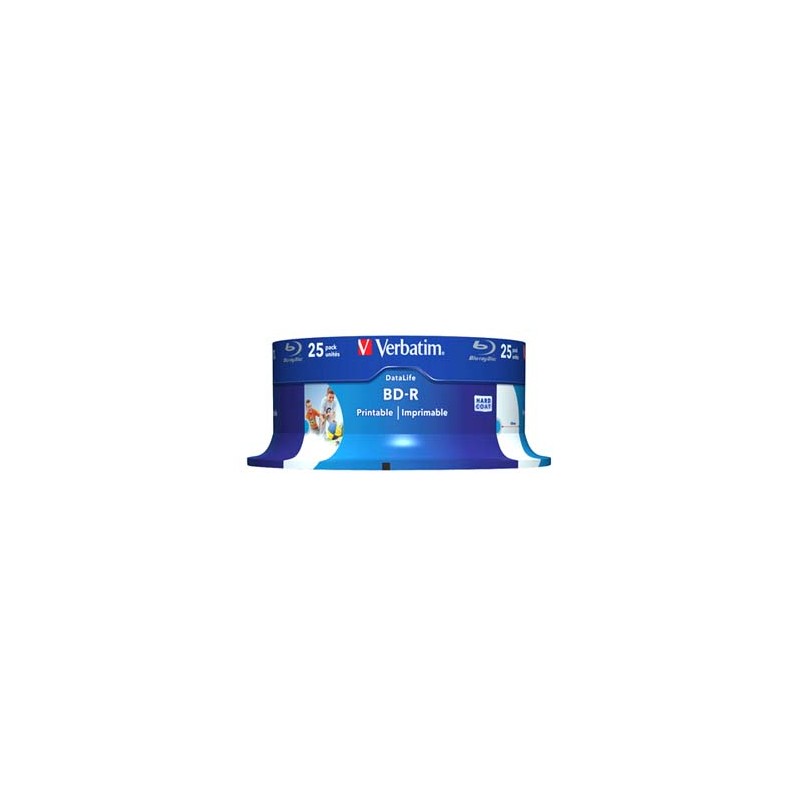 Verbatim BD-R SL, Hard Coat protective layer 25GB, spindle, 43811, 6x, 25-pack, do archiwizacji danych