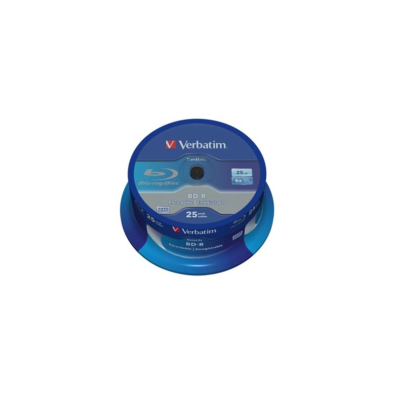 Verbatim BD-R, Single Layer 25GB, spindle, 43837, 6x, 25-pack