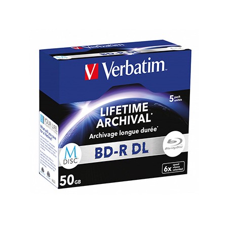 Verbatim BD-R DL, LIFETIME ARCHIVAL, 50GB, jewel case, 43846, 6x, Opakowanie 5 szt