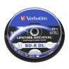 Verbatim BD-R DL, 50 GB, LIFETIME ARCHIVAL, spindle, 43847, 6x, 10 szt, do archiwizacji danych