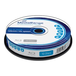 Mediarange BD-R, 25GB, cake box, MR499, 6x, 10-pack, do archiwizacji danych, EOL