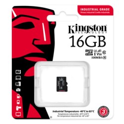 Kingston karta pamięci Industrial C10, 16GB, micro SDHC, SDCIT2/16GBSP, UHS-I U3 (Class 10), V30, A1, karta pSLC