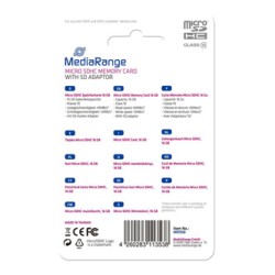 MediaRange Micro Secure Digital Card, 16GB, micro SDHC, MR958, UHS-I U1 (Class 10), z adapterm