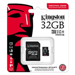 Kingston karta pamięci Industrial C10, 32GB, micro SDHC, SDCIT2/32GB, UHS-I U3 (Class 10), V30, A1, pSLC karta + adapter
