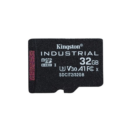 Kingston karta pamięci Industrial C10, 32GB, micro SDHC, SDCIT2/32GBSP, UHS-I U3 (Class 10), V30, A1, karta pSLC