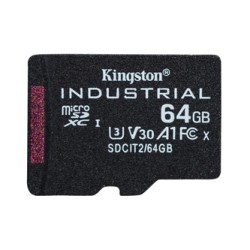 Kingston karta pamięci Industrial C10, 64GB, micro SDXC, SDCIT2/64GBSP, UHS-I U3 (Class 10), karta pSLC, V30, A1