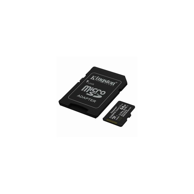 Kingston karta Canvas Select Plus, 64GB, micro SDXC, SDCS3/64GB, UHS-I U1 (Class 10), z adapterm, A1