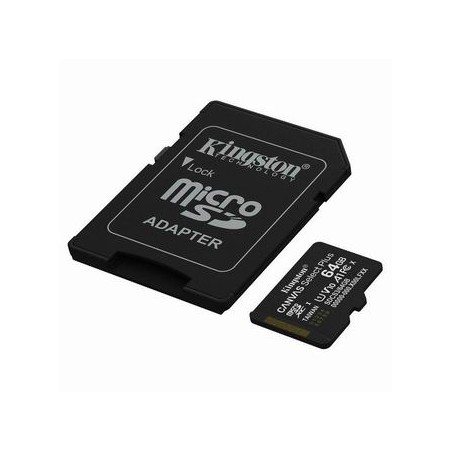 Kingston karta Canvas Select Plus, 64GB, micro SDXC, SDCS3/64GB, UHS-I U1 (Class 10), z adapterm, A1