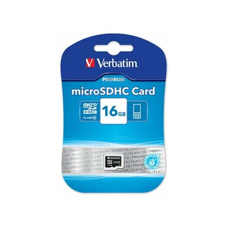 Verbatim Karta  pamięci Micro Secure Digital Card Premium, 16GB, micro SDHC, 44010, UHS-I U1 (Class 10)