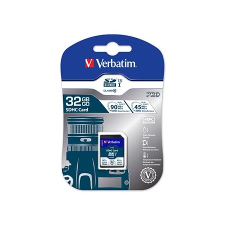 Verbatim Karta pamięci Secure Digital Card Pro U3, 32GB, SDHC, 47021, UHS-I U3 (Class 10), V30