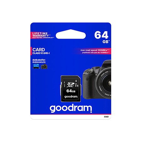 Goodram Karta pamięci Secure Digital Card, 64GB, SDXC, S1A0-0640R12, UHS-I U1 (Class 10)