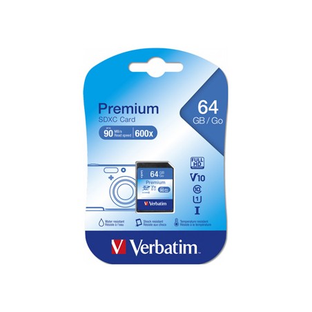 Verbatim microSDXC Flash Card, 64GB, SDXC, 44024, do archiwizacji danych