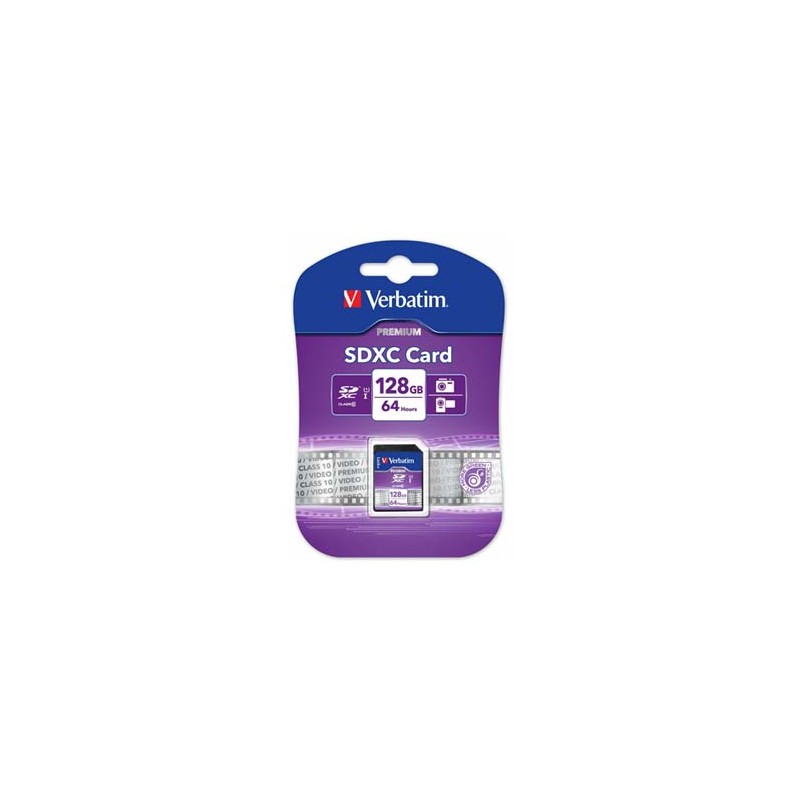 Verbatim Karta pamięci Secure Digital Card Premium U1, 128GB, SDXC, 44025, UHS-I U1 (Class 10)