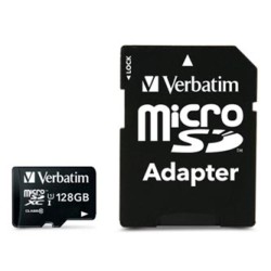 Verbatim Karta  pamięci Micro Secure Digital Card Premium, 128GB, micro SDXC, 44085, UHS-I U1 (Class 10), z adapterm