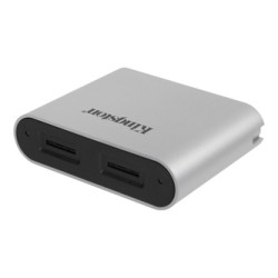 Kingston Czytnik kart pamięci USB (3.2), Workflow Dual-Slot microSDHC/SDXC UHS-II, micro SD, zewnętrzny, srebrna