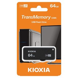 Kioxia USB flash disk, USB 3.0, 64GB, Yamabiko U365, Yamabiko U365, czarny, LU365K064GG4