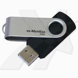 XX Flash USB flash disk, USB 2.0, 1GB, czarno-srebrny, do wywracania