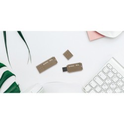 Goodram USB flash disk, USB 3.0, 128GB, UME3 ECO FRIENDLY, brązowy, UME3-1280EFR11, USB A, z osłoną