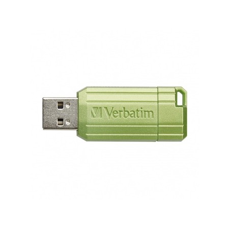 Verbatim USB flash disk, USB 2.0, 128GB, Store,N,Go PinStripe, zielony, 49462, do archiwizacji danych