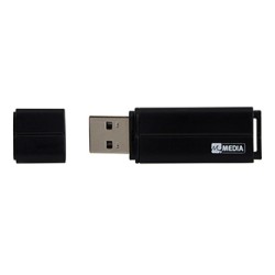 MyMedia USB flash disk, USB 2.0, 8GB, czarny, 69260, z plastikową osłoną