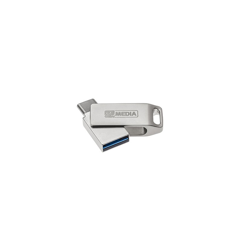 MyMedia MyDual USB 3.2 Gen 1, 64GB, 69270, srebrny, 69270, USB A / USB C, z obrotową osłoną